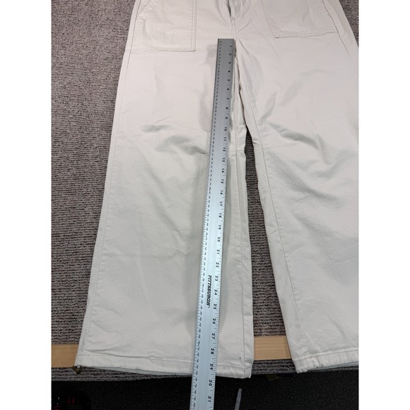 Banana Republic Womens Chino Parachute Pants 14 Beige Wide Leg Adjustable NWOT - Picture 15 of 15